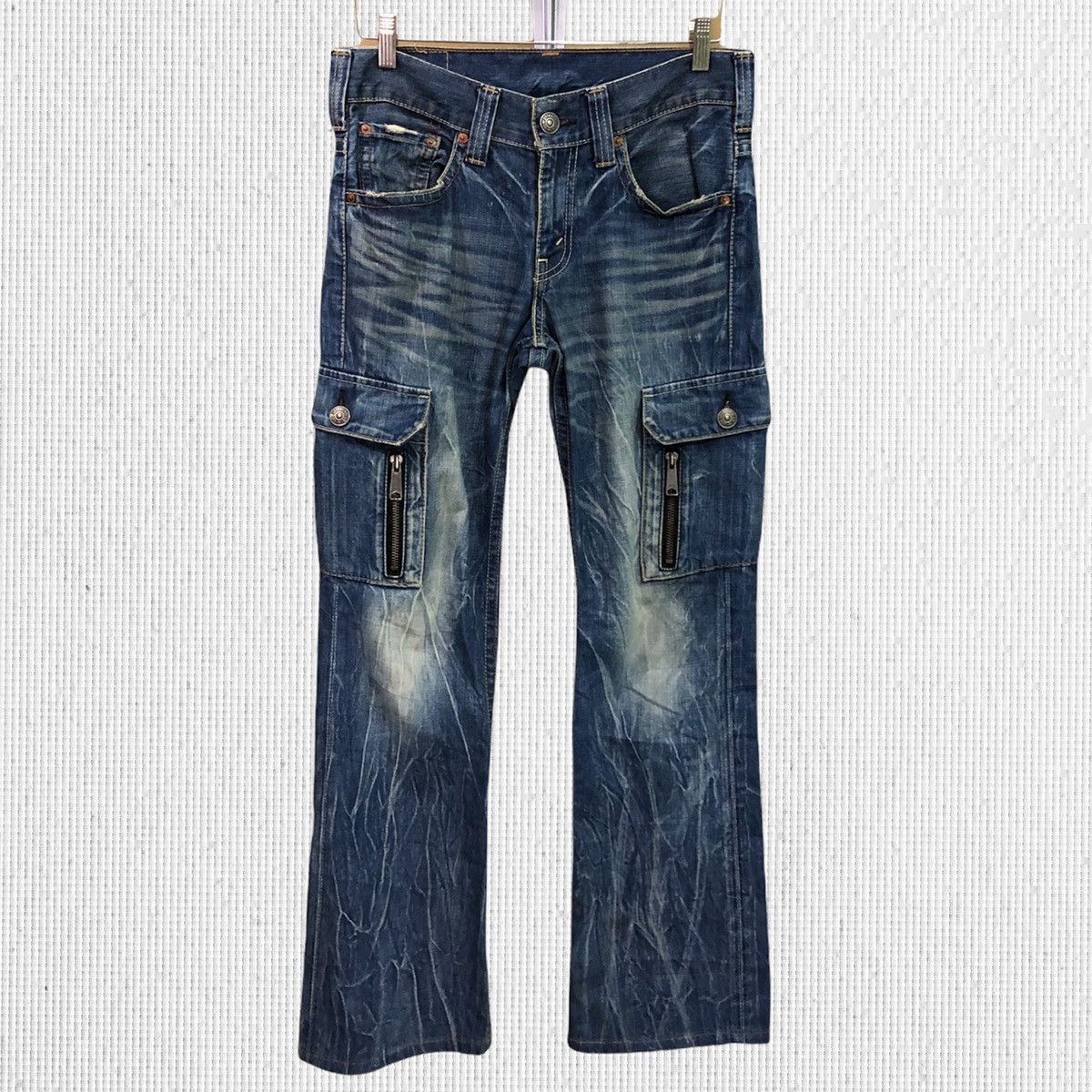 Levi's × Vintage Vintage Levis Cargo Denim Jeans Size US 31 - 1 Thumbnail