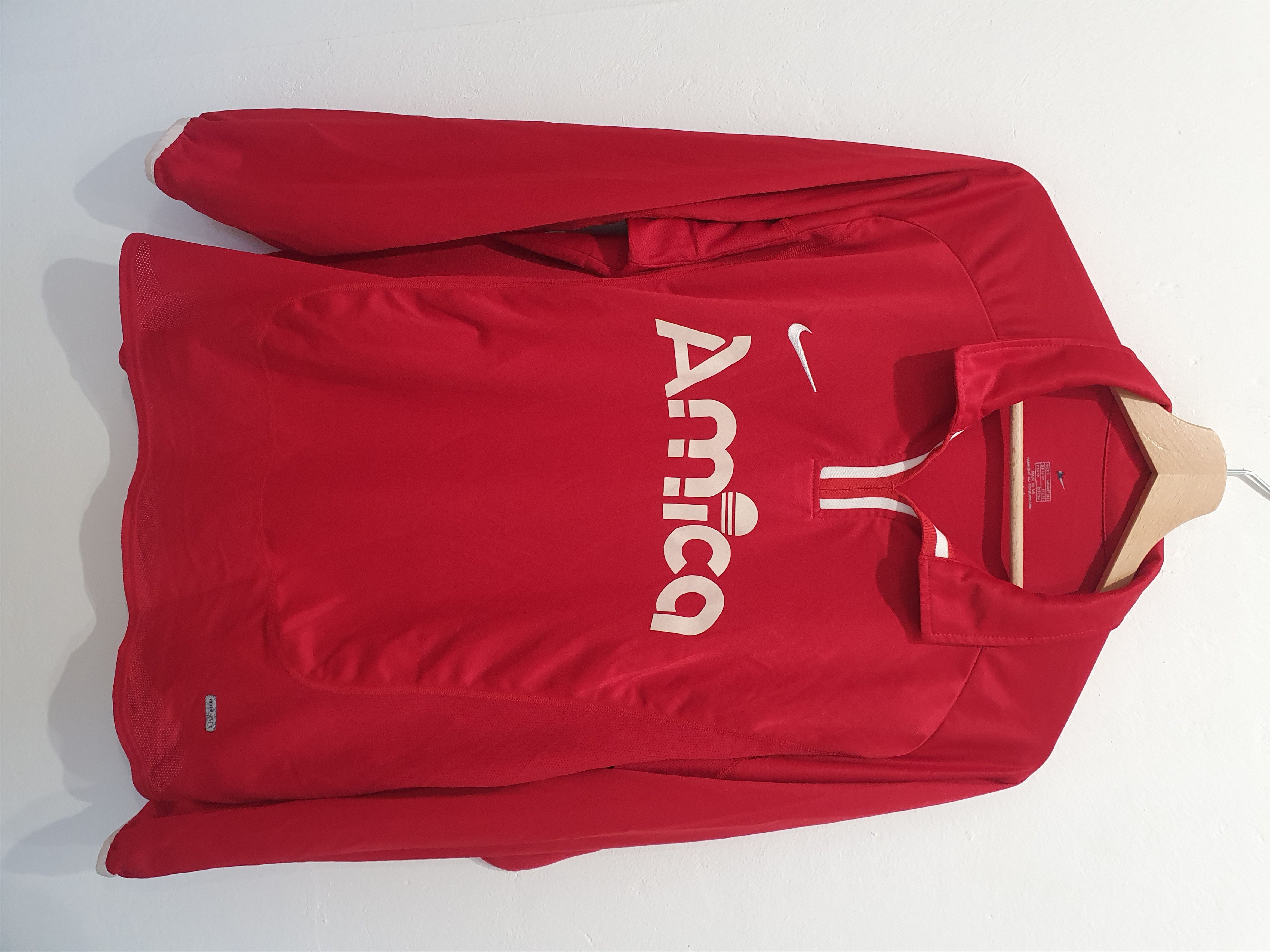 image of Jersey x Nike Amica Wronki 2002 Size L Match Worn Shirt in Red, Men's
