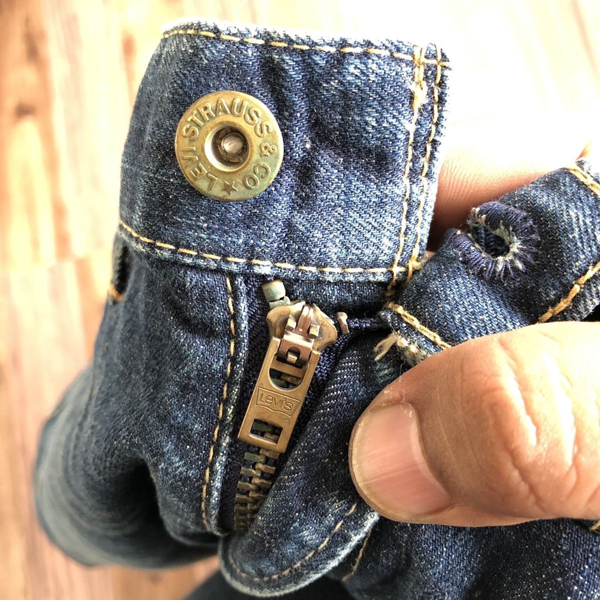 Levi's Vintage Levis 503 Distressed Denim Jeans Size US 30 / EU 46 - 3 Thumbnail