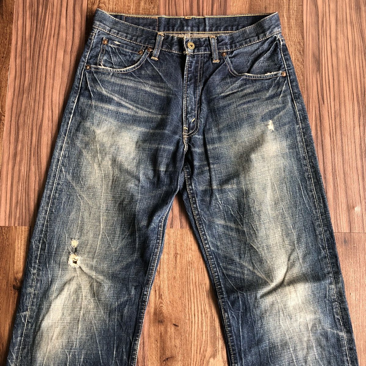 Levi's Vintage Levis 503 Distressed Denim Jeans Size US 30 / EU 46 - 2 Thumbnail