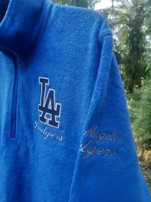 MLB × Uniqlo LA DODGERS MEN'S HALF ZIPPER FLEECE SWEATSHIRT Size US L / EU 52-54 / 3 - 3 Thumbnail