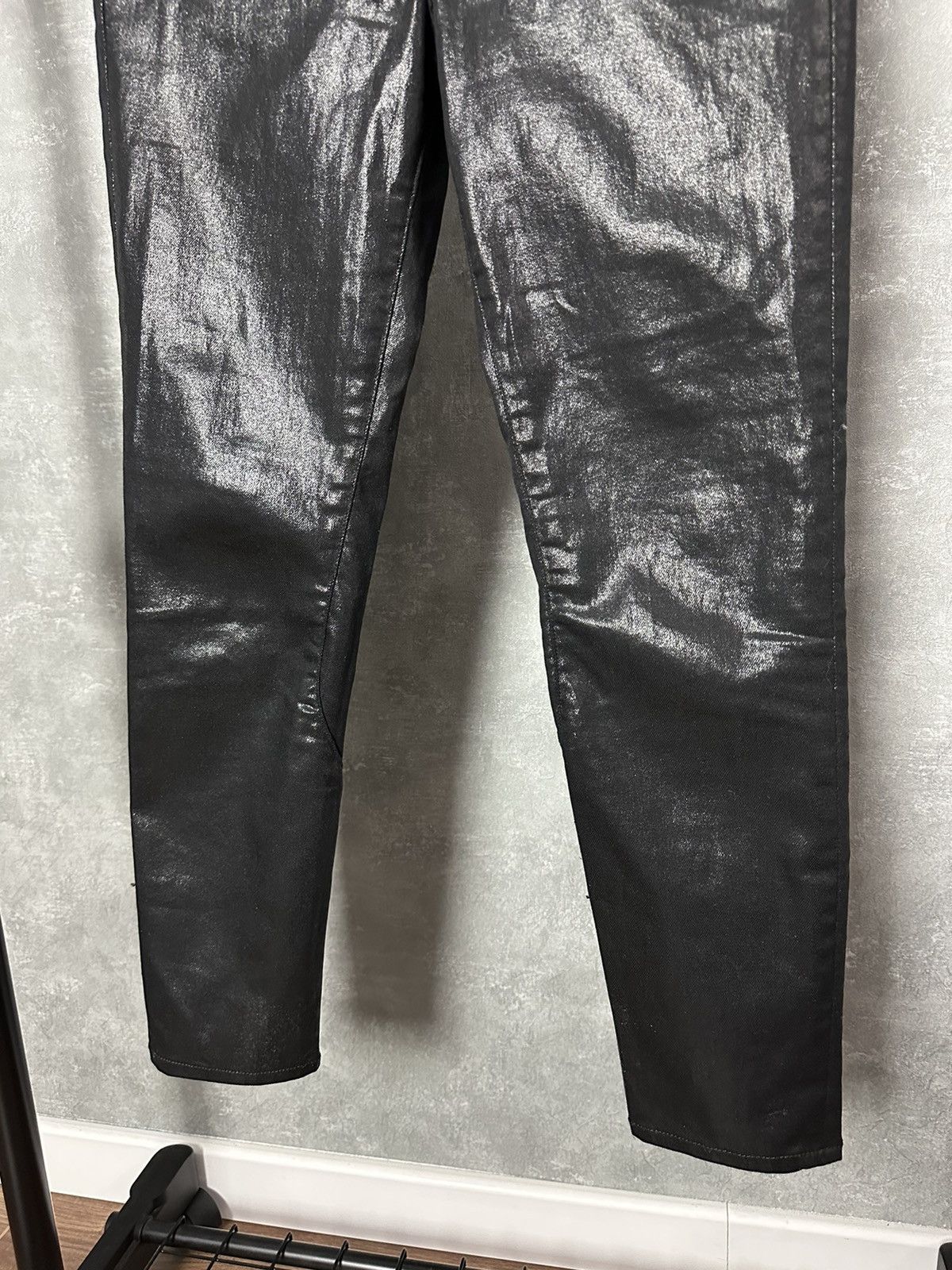 Allsaints × Vintage Allsaints Skinny Black Petrel Brodie Low Rise Cropped Pants Size 29" - 4 Thumbnail