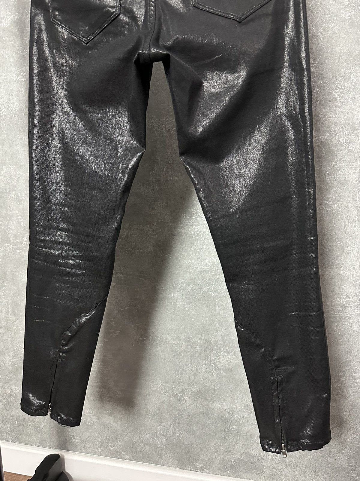 Allsaints × Vintage Allsaints Skinny Black Petrel Brodie Low Rise Cropped Pants Size 29" - 8 Thumbnail
