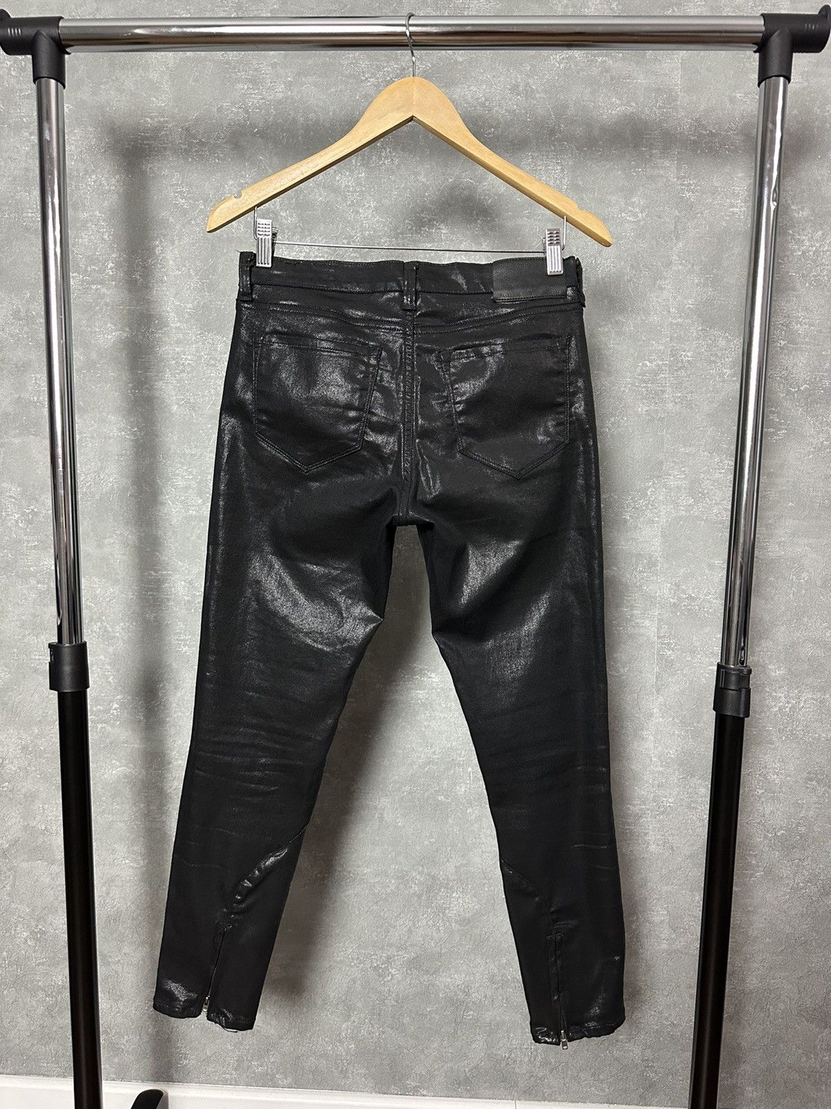 Allsaints × Vintage Allsaints Skinny Black Petrel Brodie Low Rise Cropped Pants Size 29" - 5 Thumbnail
