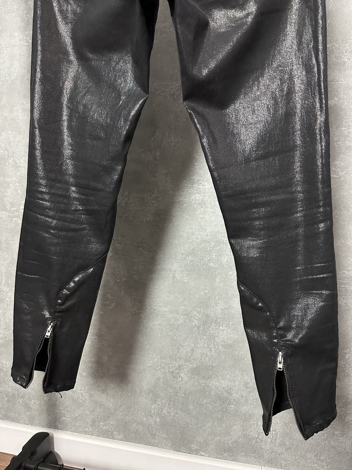 Allsaints × Vintage Allsaints Skinny Black Petrel Brodie Low Rise Cropped Pants Size 29" - 9 Thumbnail