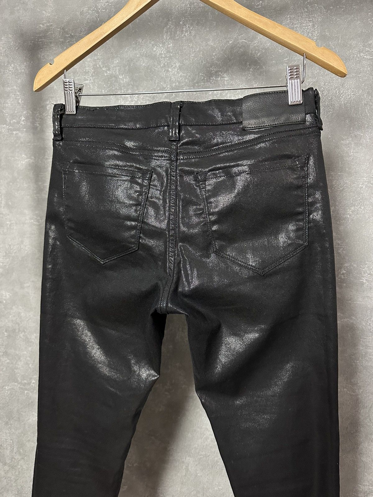Allsaints × Vintage Allsaints Skinny Black Petrel Brodie Low Rise Cropped Pants Size 29" - 6 Thumbnail