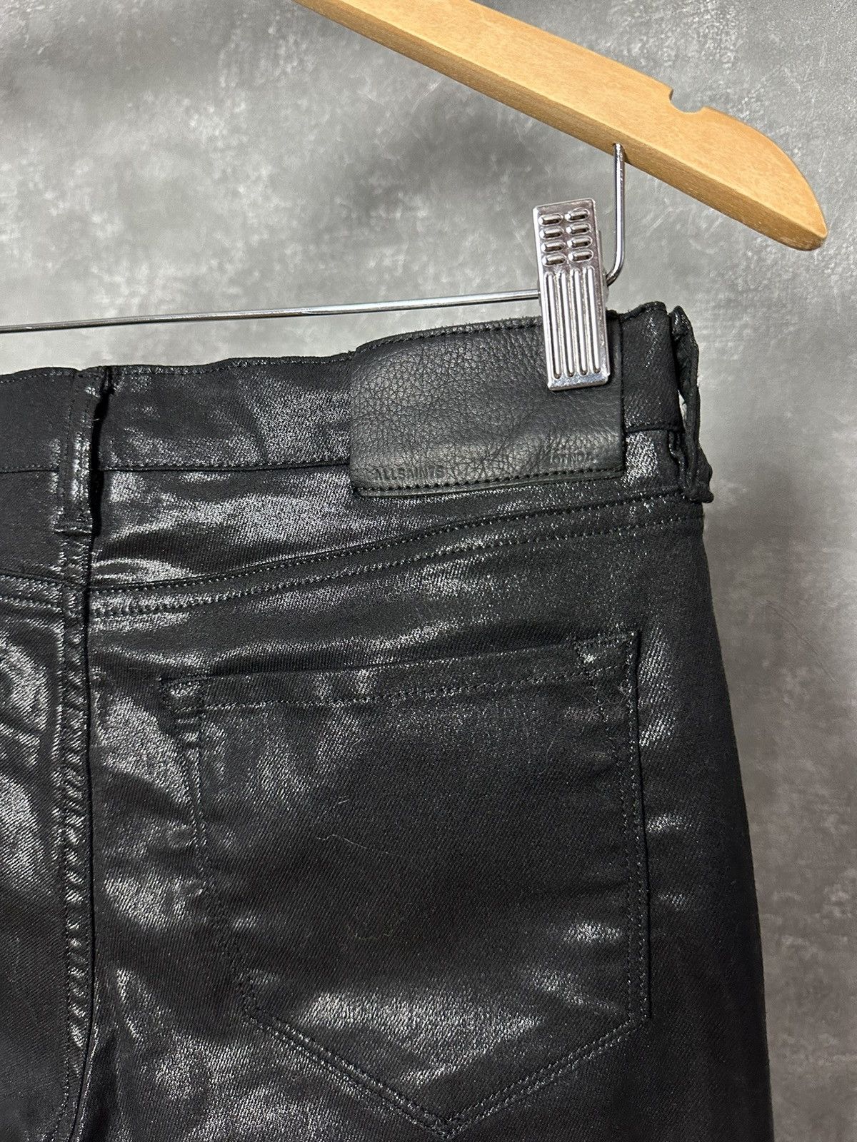 Allsaints × Vintage Allsaints Skinny Black Petrel Brodie Low Rise Cropped Pants Size 29" - 7 Thumbnail