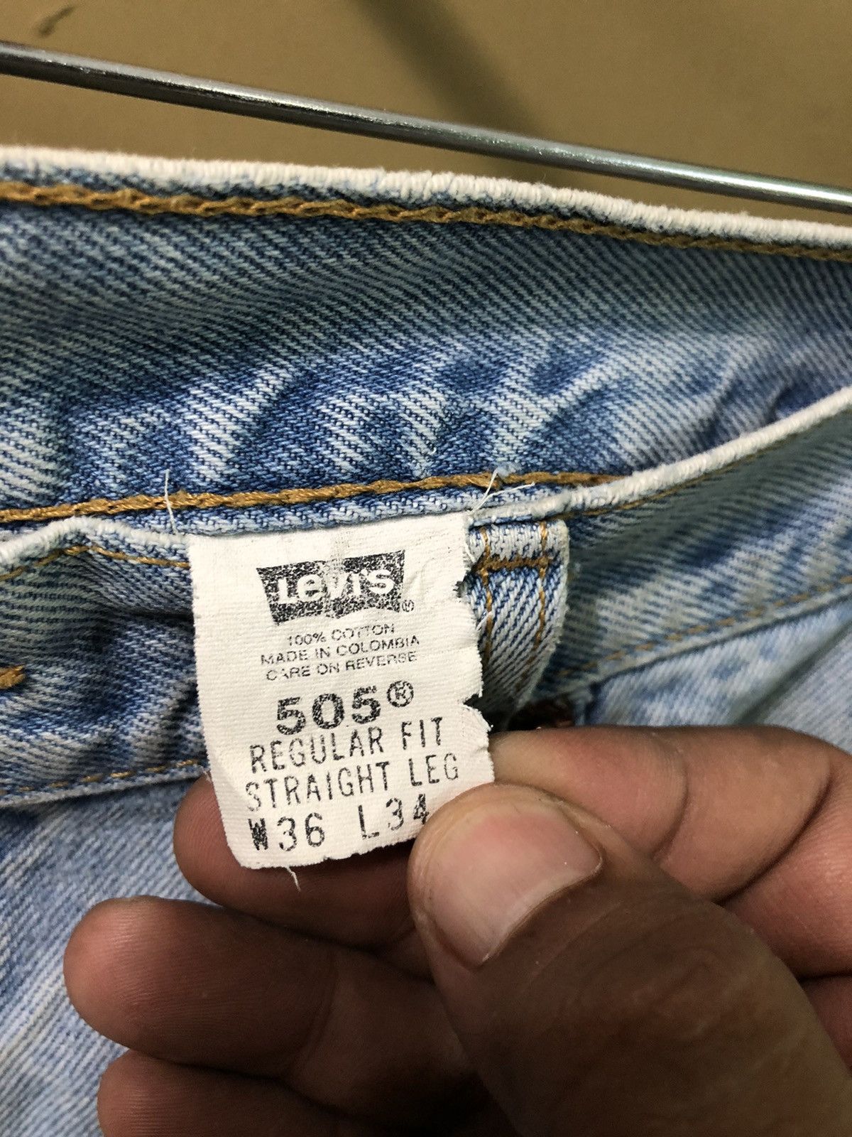Levi's Vintage Clothing × Vintage Vintage Levis 505 Distressed Denim Jeans Size US 36 / EU 52 - 8 Thumbnail