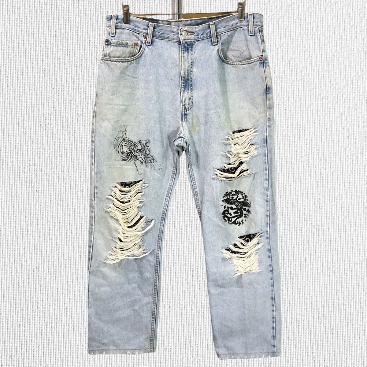Levi's Vintage Clothing × Vintage Vintage Levis 505 Distressed Denim Jeans Size US 36 / EU 52 - 1 Thumbnail