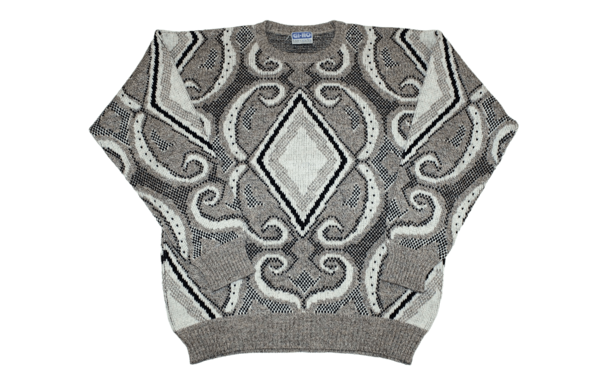 Vintage 70s Rare Giro Tsirozidis Novelty Baroque Knit Blend Sweater Size US M / EU 48-50 / 2 - 1 Thumbnail
