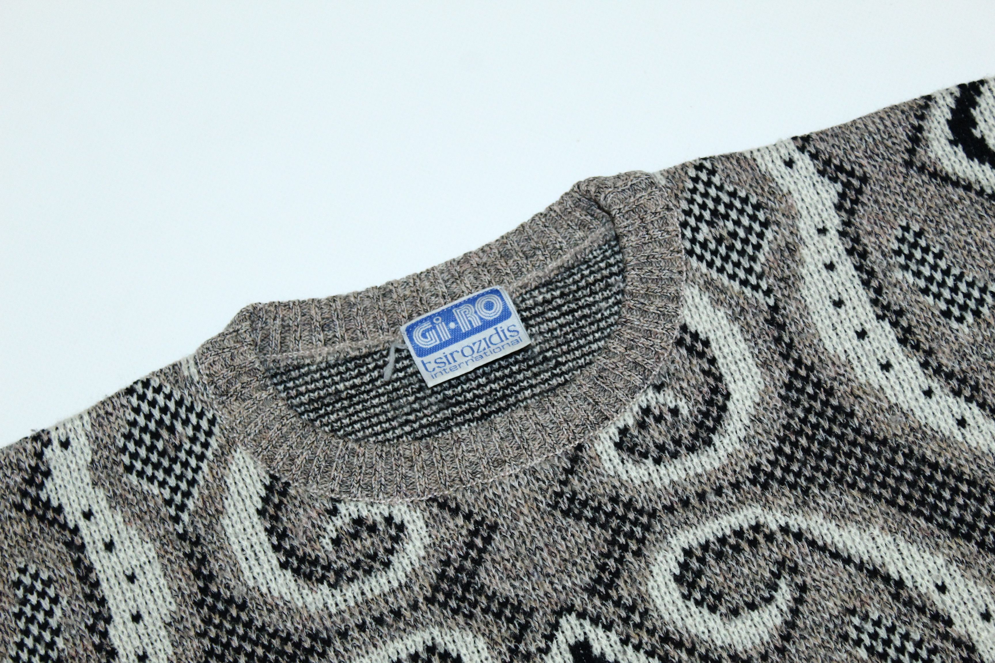 Vintage 70s Rare Giro Tsirozidis Novelty Baroque Knit Blend Sweater Size US M / EU 48-50 / 2 - 4 Thumbnail