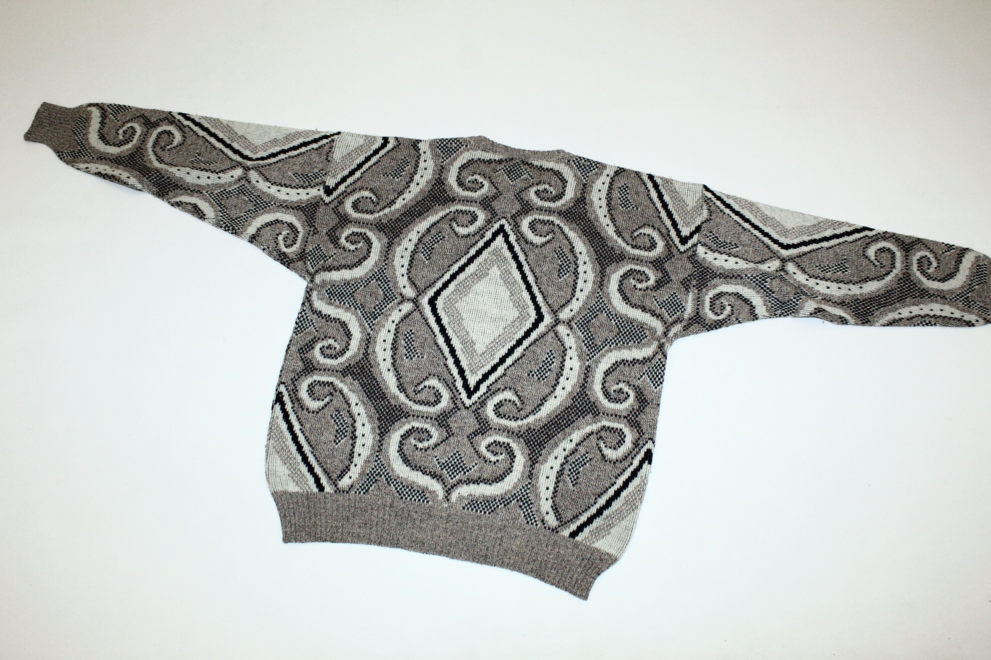 Vintage 70s Rare Giro Tsirozidis Novelty Baroque Knit Blend Sweater Size US M / EU 48-50 / 2 - 5 Thumbnail