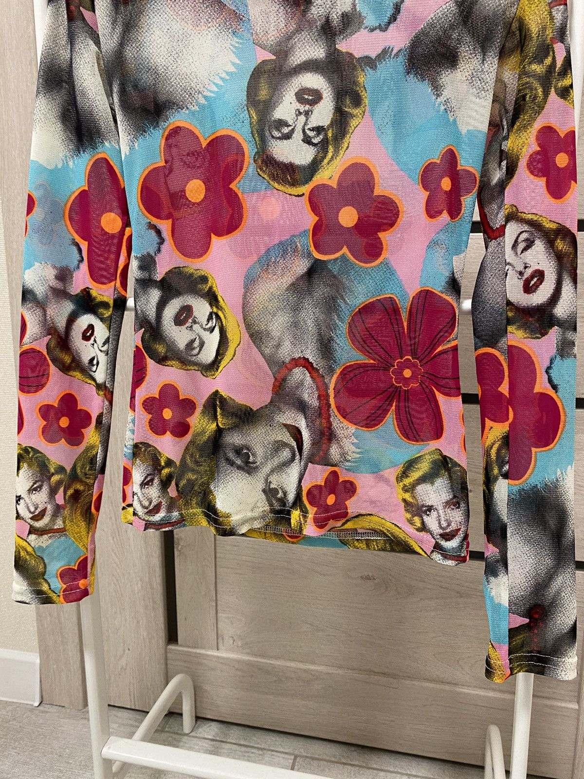 Japanese Brand × Vintage Vintage Japanese Style Marilyn Monroe Print Mesh Long Sleeve Size S / US 4 / IT 40 - 7 Thumbnail