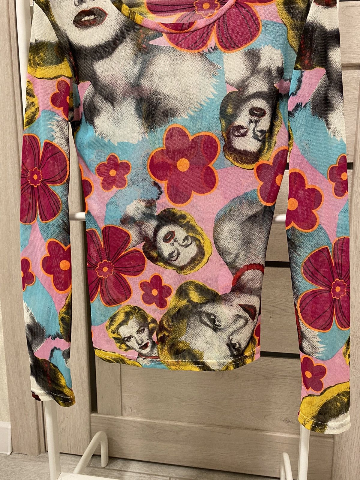 Japanese Brand × Vintage Vintage Japanese Style Marilyn Monroe Print Mesh Long Sleeve Size S / US 4 / IT 40 - 3 Thumbnail
