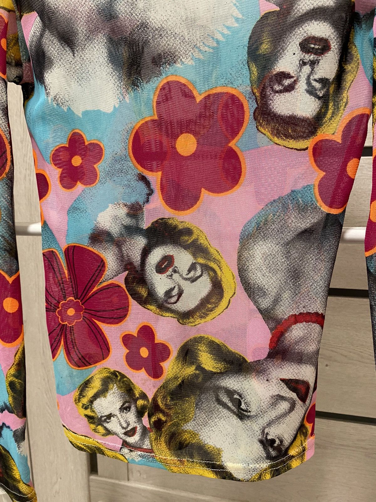 Japanese Brand × Vintage Vintage Japanese Style Marilyn Monroe Print Mesh Long Sleeve Size S / US 4 / IT 40 - 4 Thumbnail