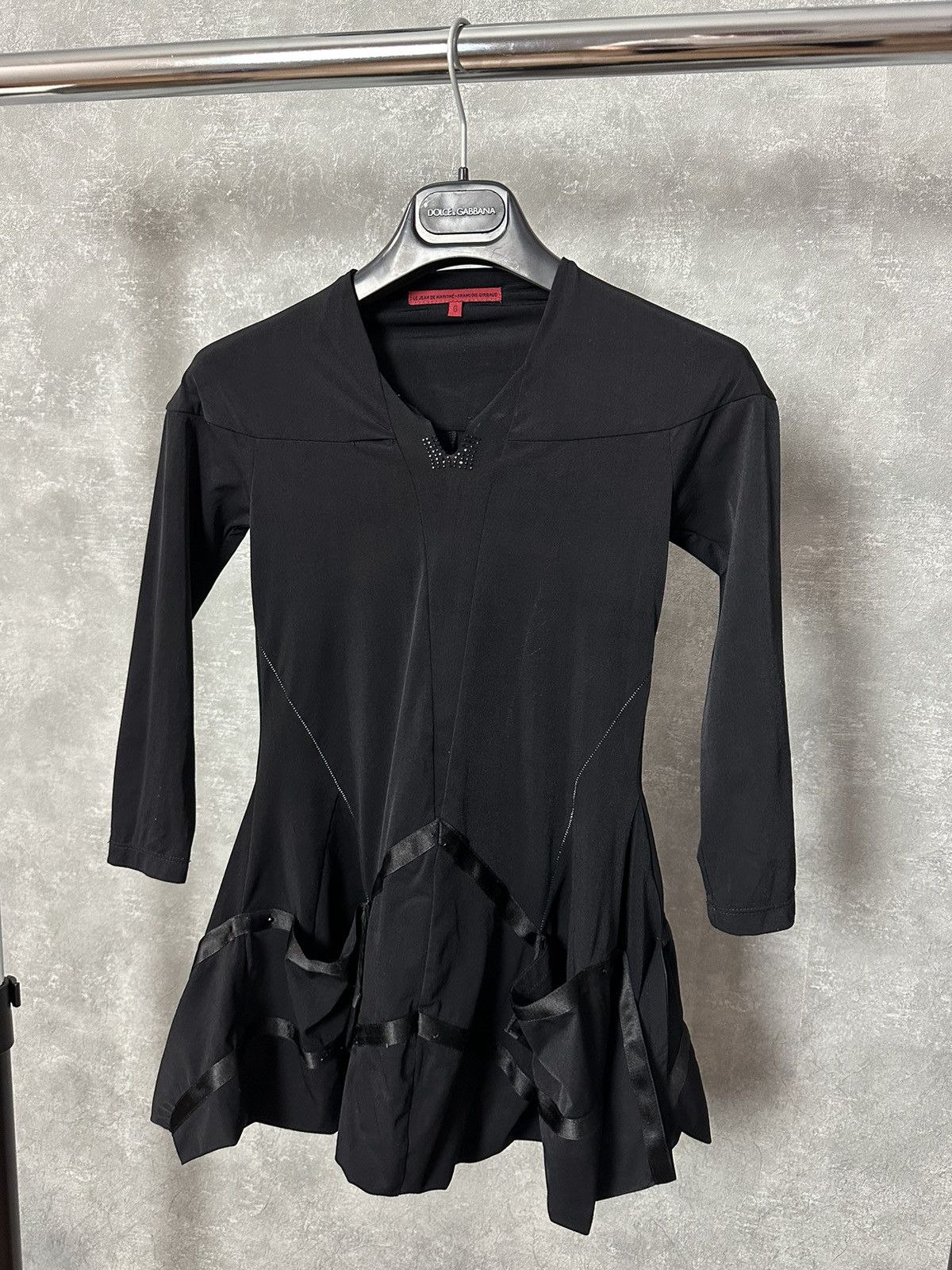 Marithe + Francois Girbaud × Vintage Marithe Francois Girbaud Black Stretches Blouses Jumper Size S / US 4 / IT 40 - 1 Thumbnail