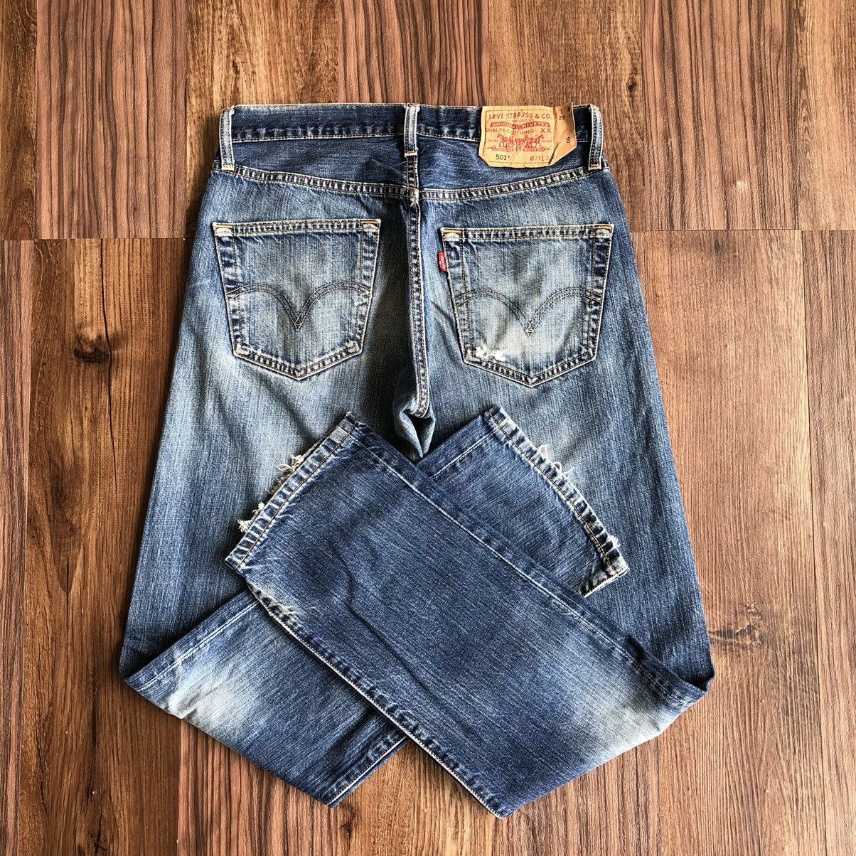 Levi's Vintage Levis 501 Distressed Denim Jeans Size US 30 / EU 46 - 10 Thumbnail