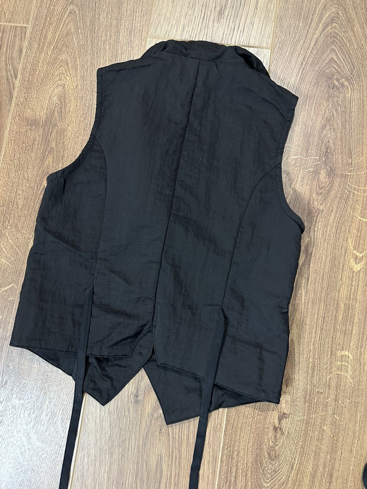 Japanese Brand × Vintage Vintage Rick Owens Style Zipper Black Vest Size S / US 4 / IT 40 - 7 Thumbnail