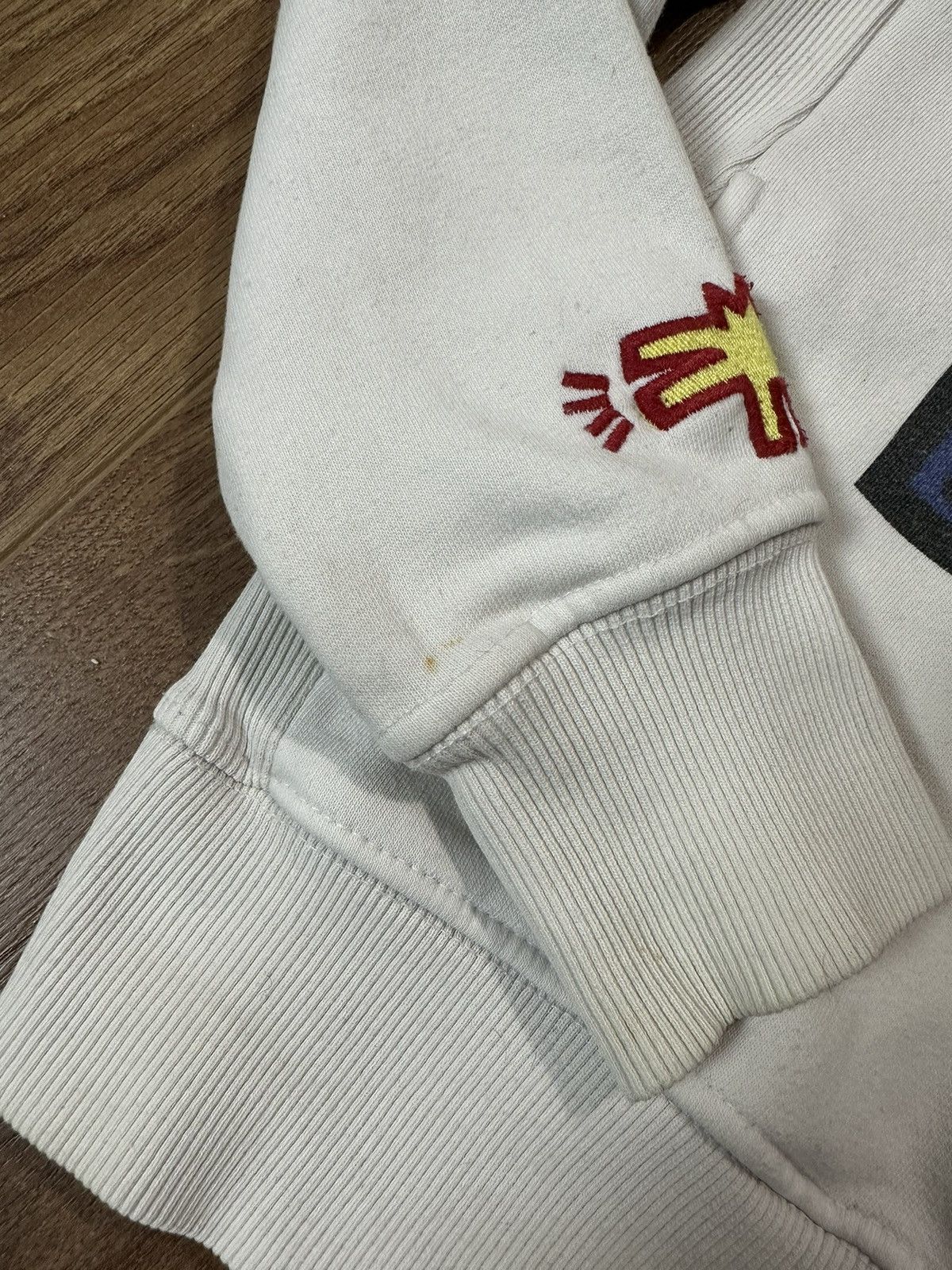 Keith Haring × Vintage × Zara Keith Haring Zara Printed Cotton White Long Sleeve Hoodie Size US M / EU 48-50 / 2 - 5 Thumbnail