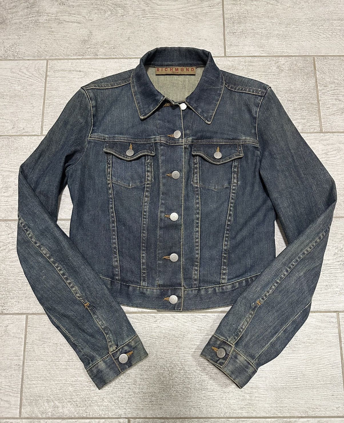 Beauty Beast × If Six Was Nine × Vintage Vintage Richmond Sequin Logo Denim Jacket Size M / US 6-8 / IT 42-44 - 2 Thumbnail