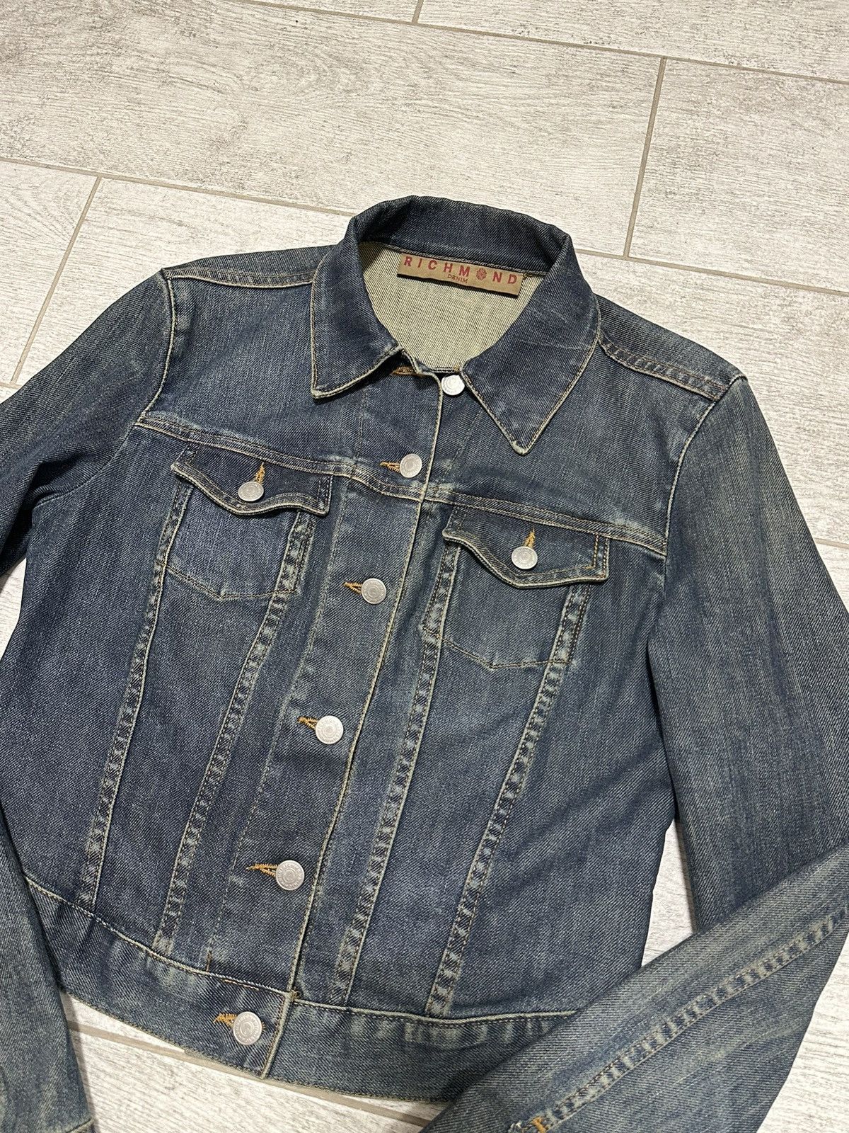 Beauty Beast × If Six Was Nine × Vintage Vintage Richmond Sequin Logo Denim Jacket Size M / US 6-8 / IT 42-44 - 5 Thumbnail