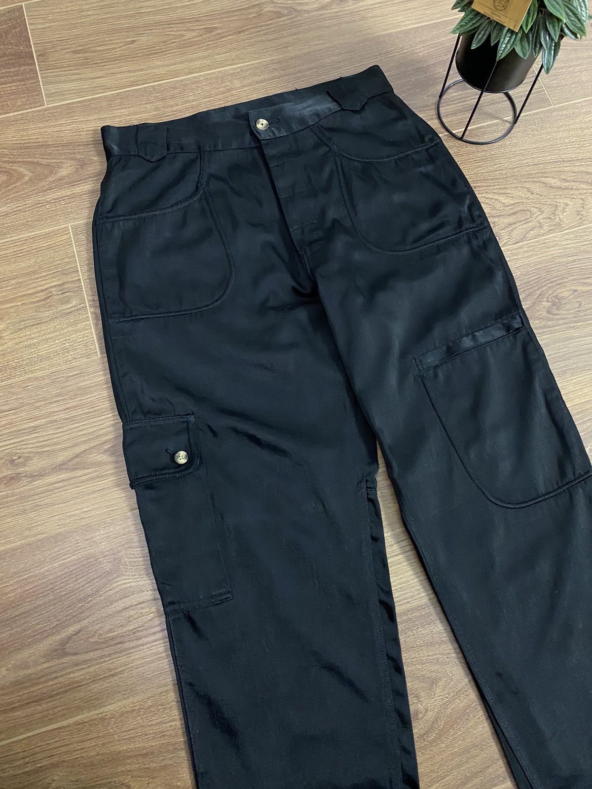 Japanese Brand × Vintage Vintage Cargo Black Pants Size US 34 / EU 50 - 2 Thumbnail