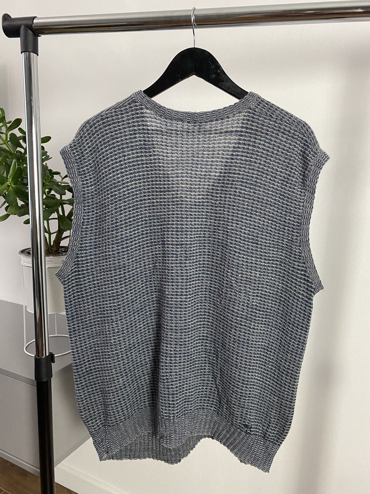 Japanese Brand × Vintage Vintage Knit Grey Italian Vest Size US XL / EU 56 / 4 - 7 Thumbnail
