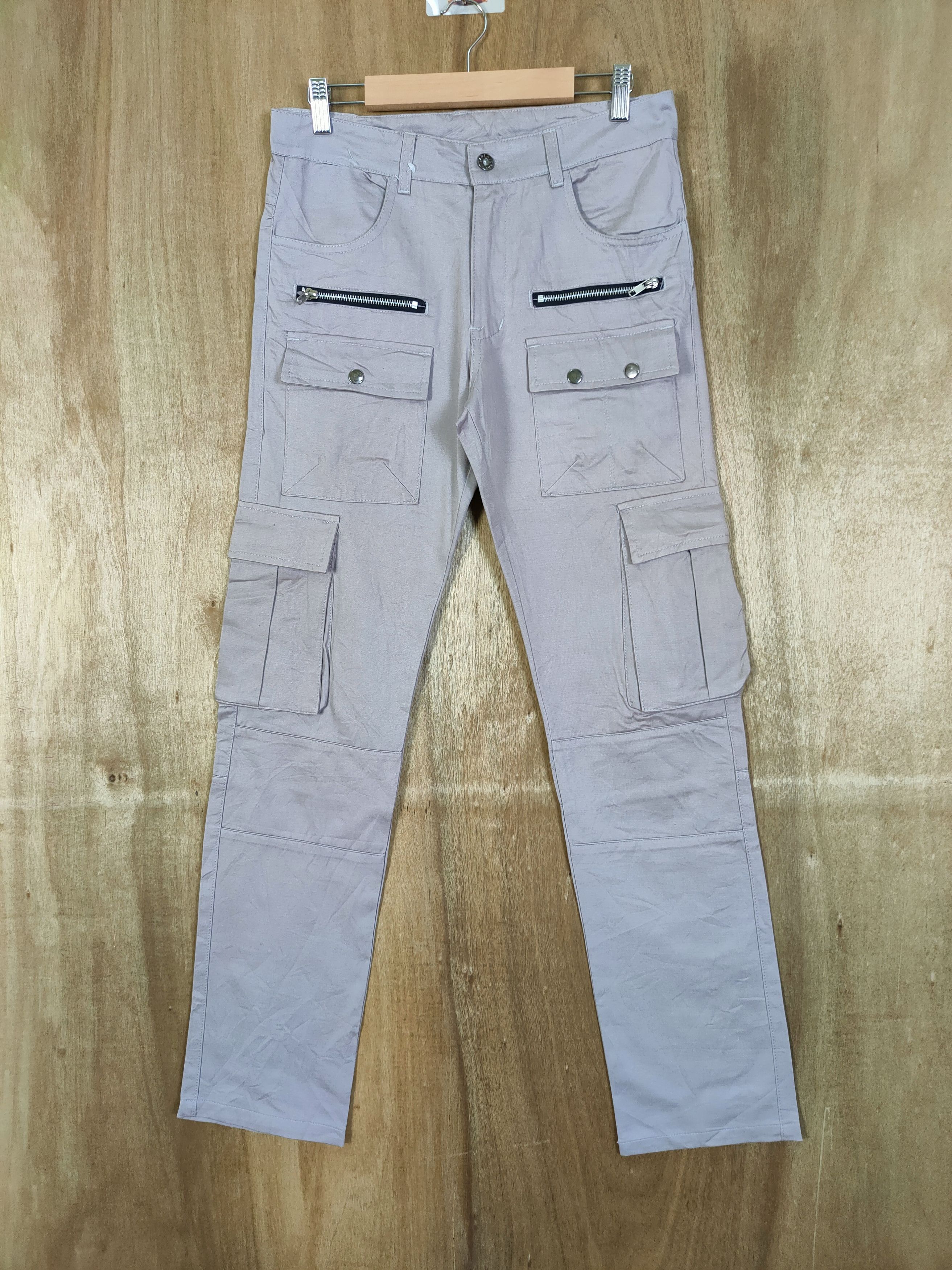 Japanese Brand DANJIESHI GREY CARGO PANTS /BUSH PANTS MULTIPOCKET TACTICAL Size US 30 / EU 46 - 1 Thumbnail