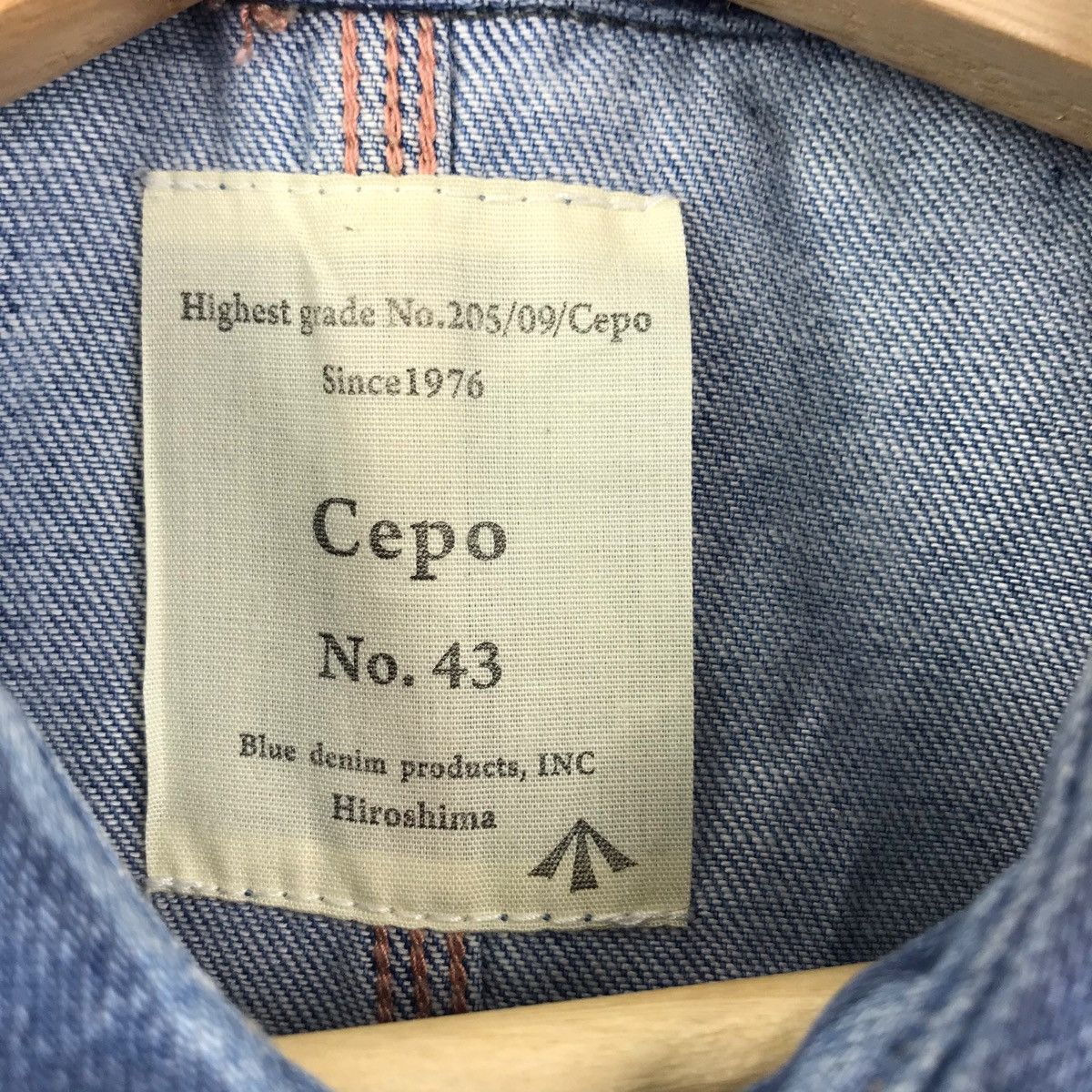 Vintage CEPO Japanese Brand Blue Stripes Long Denim Jacket Size US M / EU 48-50 / 2 - 4 Thumbnail