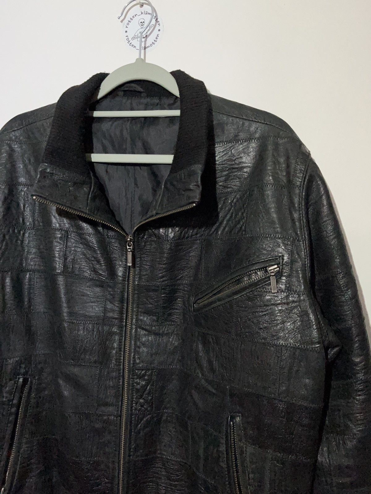 Genuine Leather Patchwork high quality design genuine leather jacket grail Size US L / EU 52-54 / 3 - 4 Thumbnail