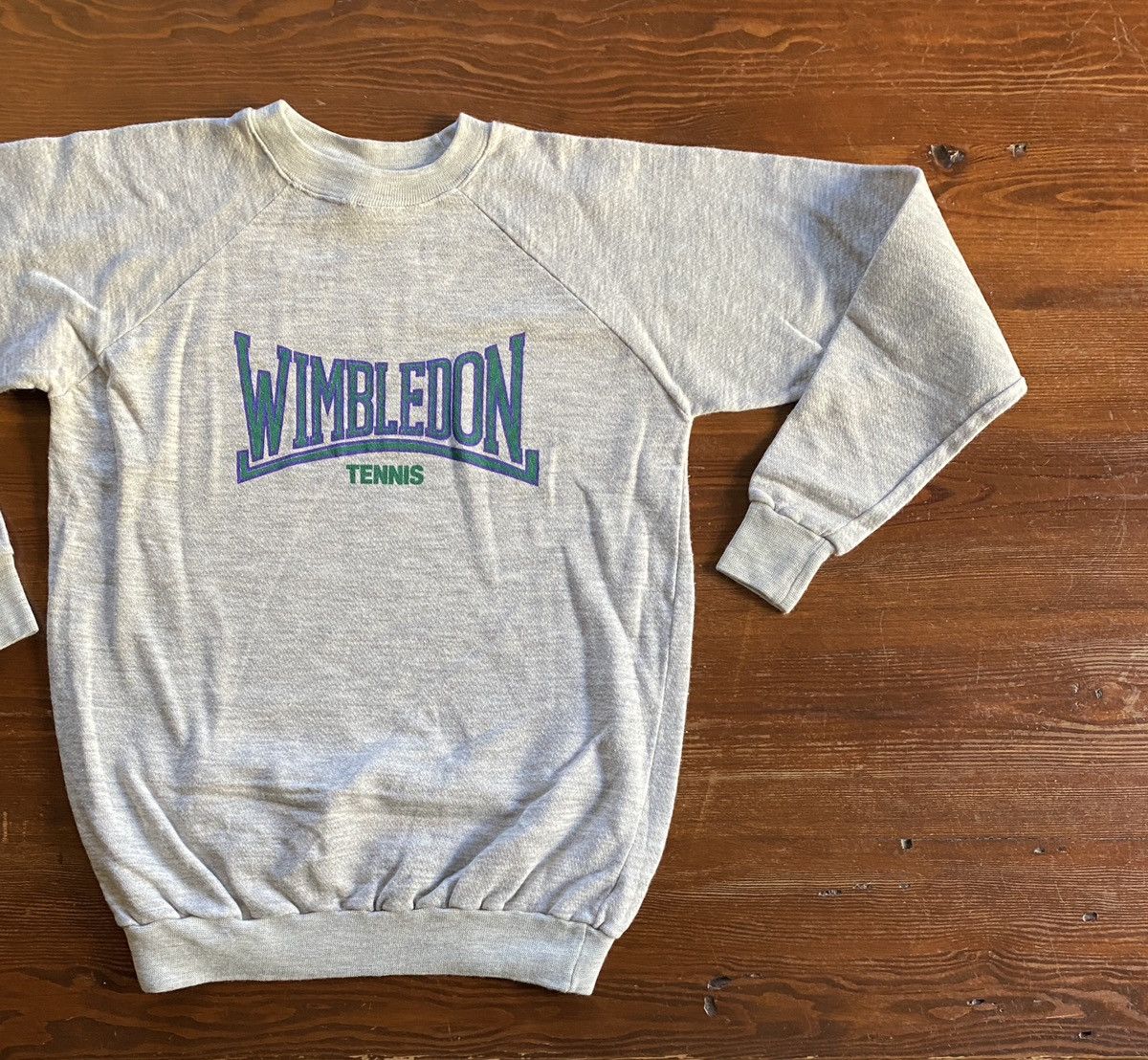 Vintage Vintage 80’s Wimbledon Tennis Raglan Crewneck Sweatshirt Size US L / EU 52-54 / 3 - 1 Thumbnail