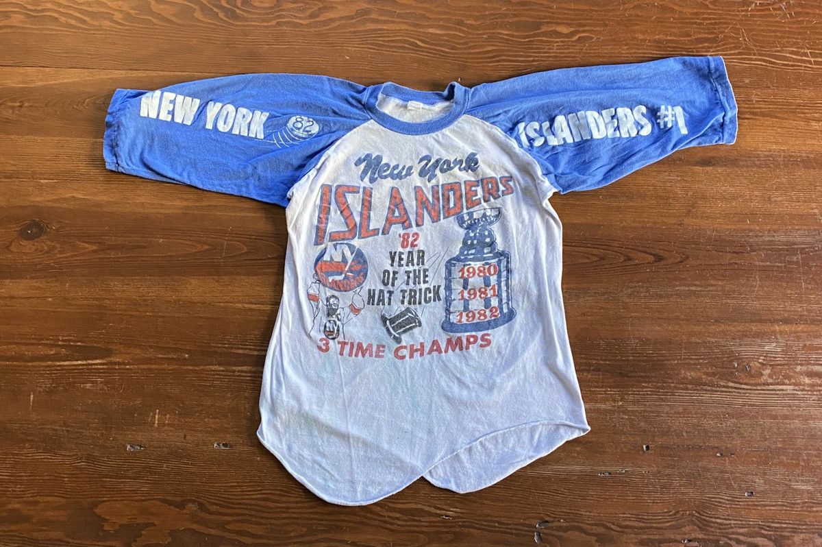 NHL Vintage ‘82 New York Islanders Stanley Cup 3/4 Sleeve Tee Size US XS / EU 42 / 0 - 1 Thumbnail