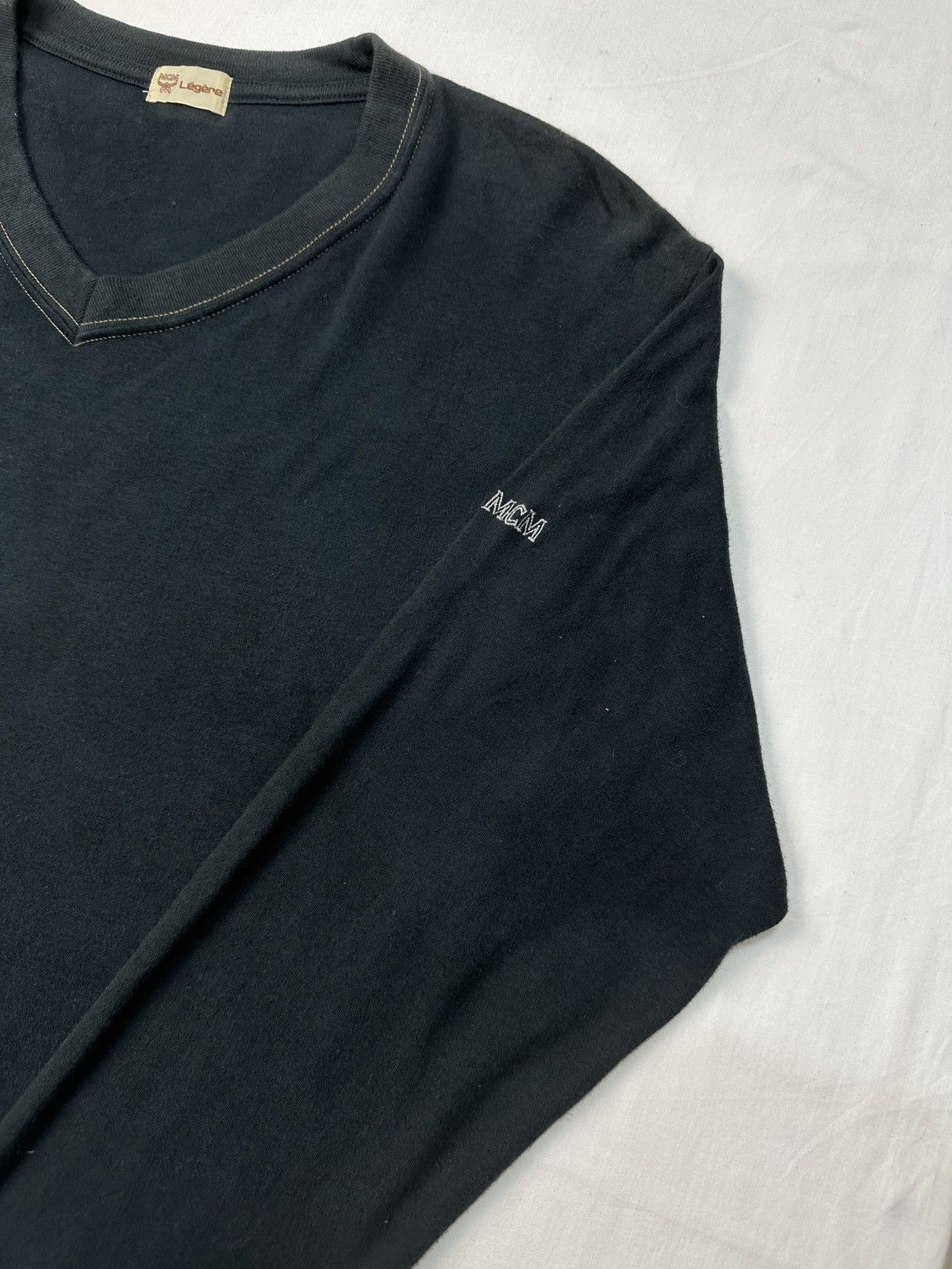 Designer MCM plain black strechable long sleeve tee shirt Size US M / EU 48-50 / 2 - 7 Thumbnail