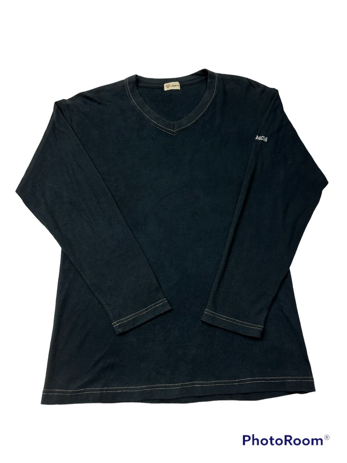 Designer MCM plain black strechable long sleeve tee shirt Size US M / EU 48-50 / 2 - 1 Thumbnail