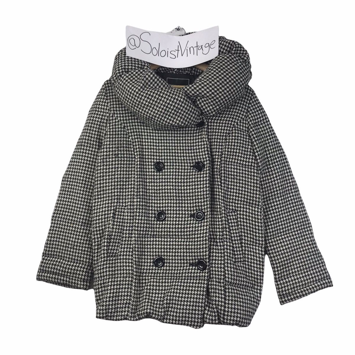 Vintage CECIL MCBEE Check Black White Puffer Coat Jacket Size US S / EU 44-46 / 1 - 1 Thumbnail