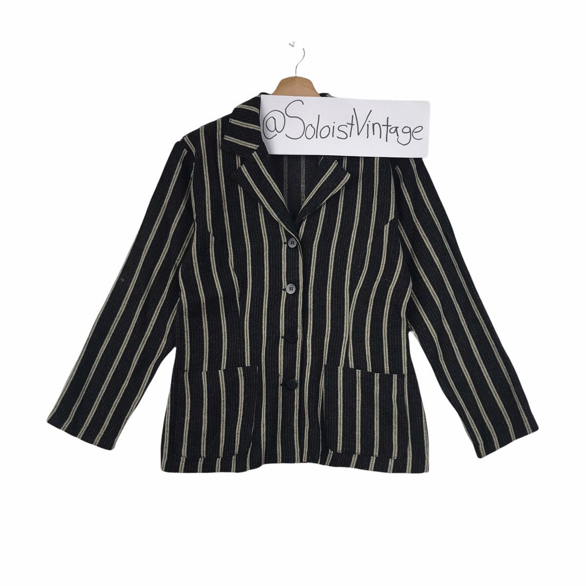 Vintage BERGE CO Japanese Brand Hickory Stripes Jacket Size US S / EU 44-46 / 1 - 1 Thumbnail