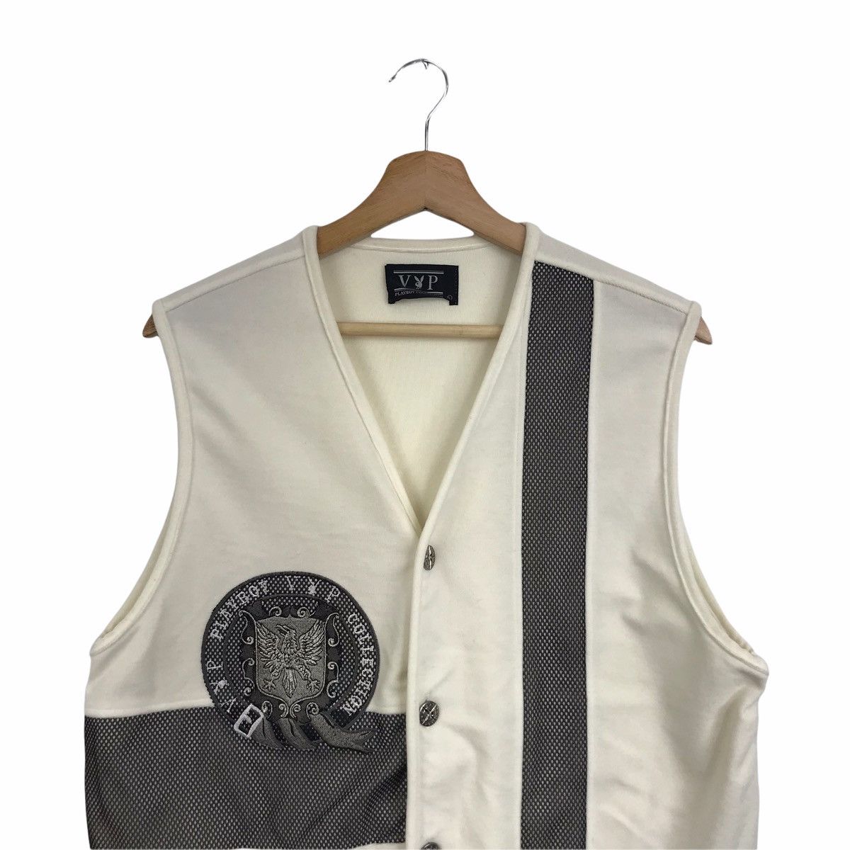 Playboy VP PLAYBOY COLLECTION Japanese Brand Streetwear Cream Vest Size US L / EU 52-54 / 3 - 3 Thumbnail