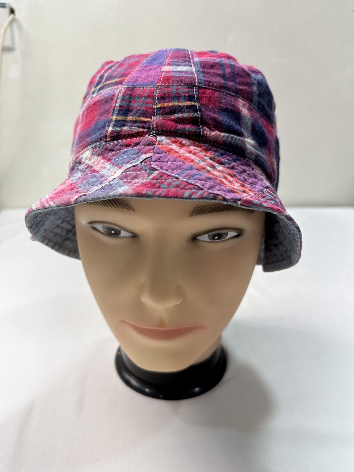 Japanese Brand Pherrows reversible patchwork denim bucket hat Size ONE SIZE - 9 Thumbnail