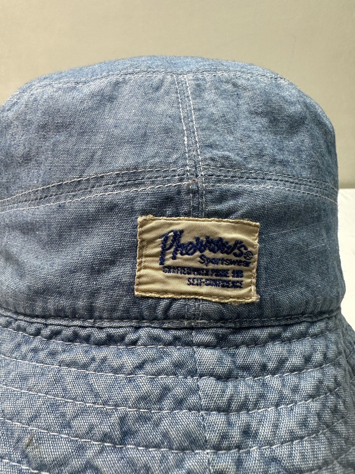 Japanese Brand Pherrows reversible patchwork denim bucket hat Size ONE SIZE - 3 Thumbnail