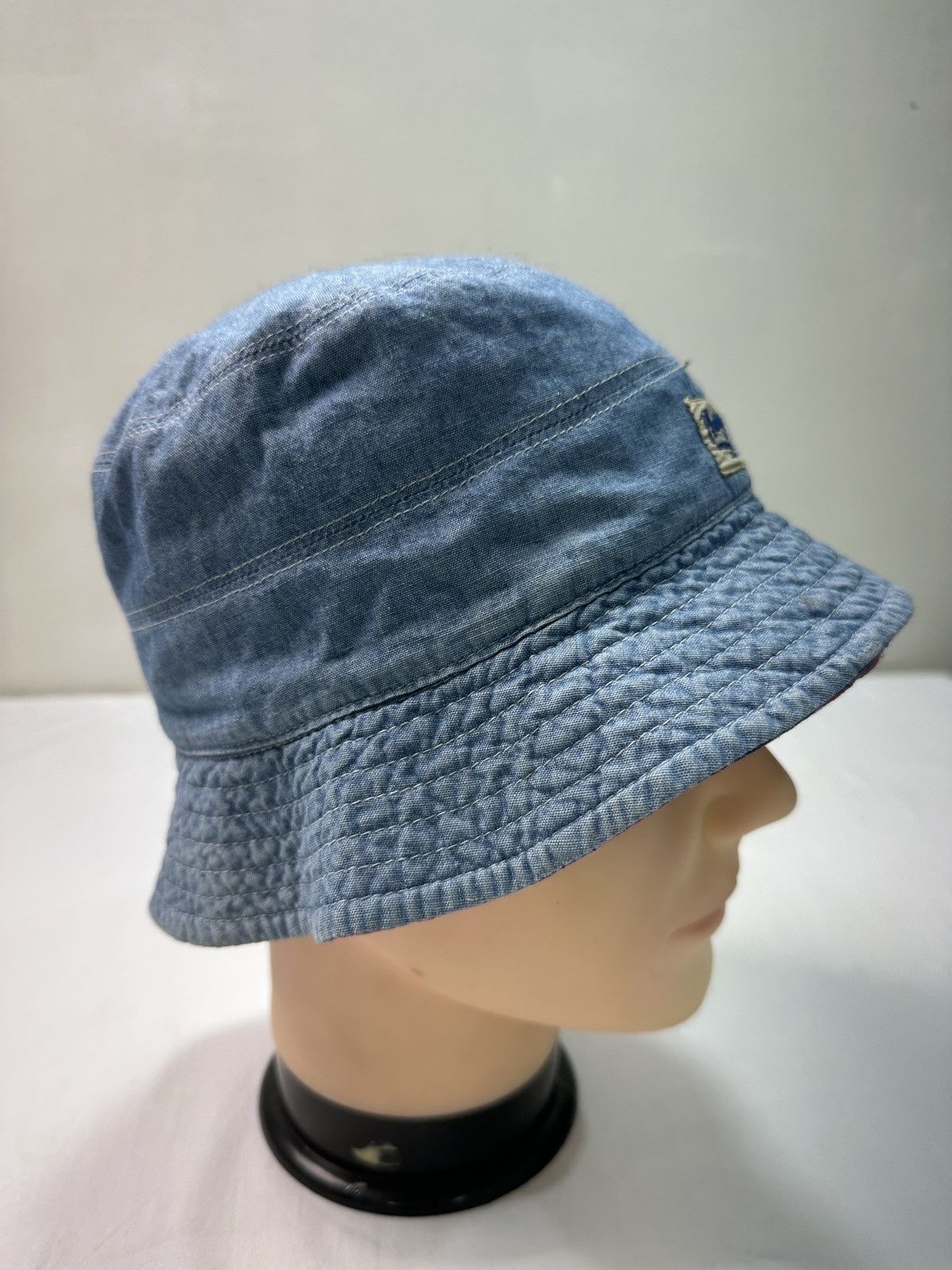 Japanese Brand Pherrows reversible patchwork denim bucket hat Size ONE SIZE - 7 Thumbnail