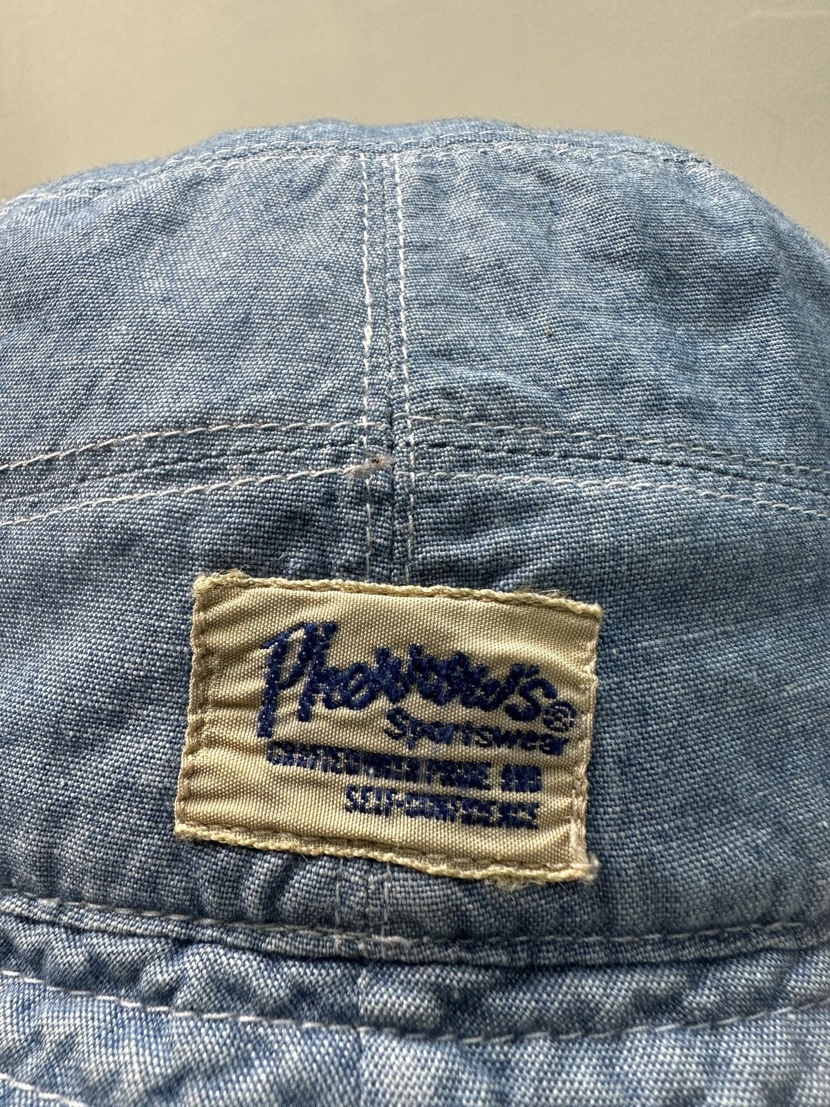 Japanese Brand Pherrows reversible patchwork denim bucket hat Size ONE SIZE - 4 Thumbnail