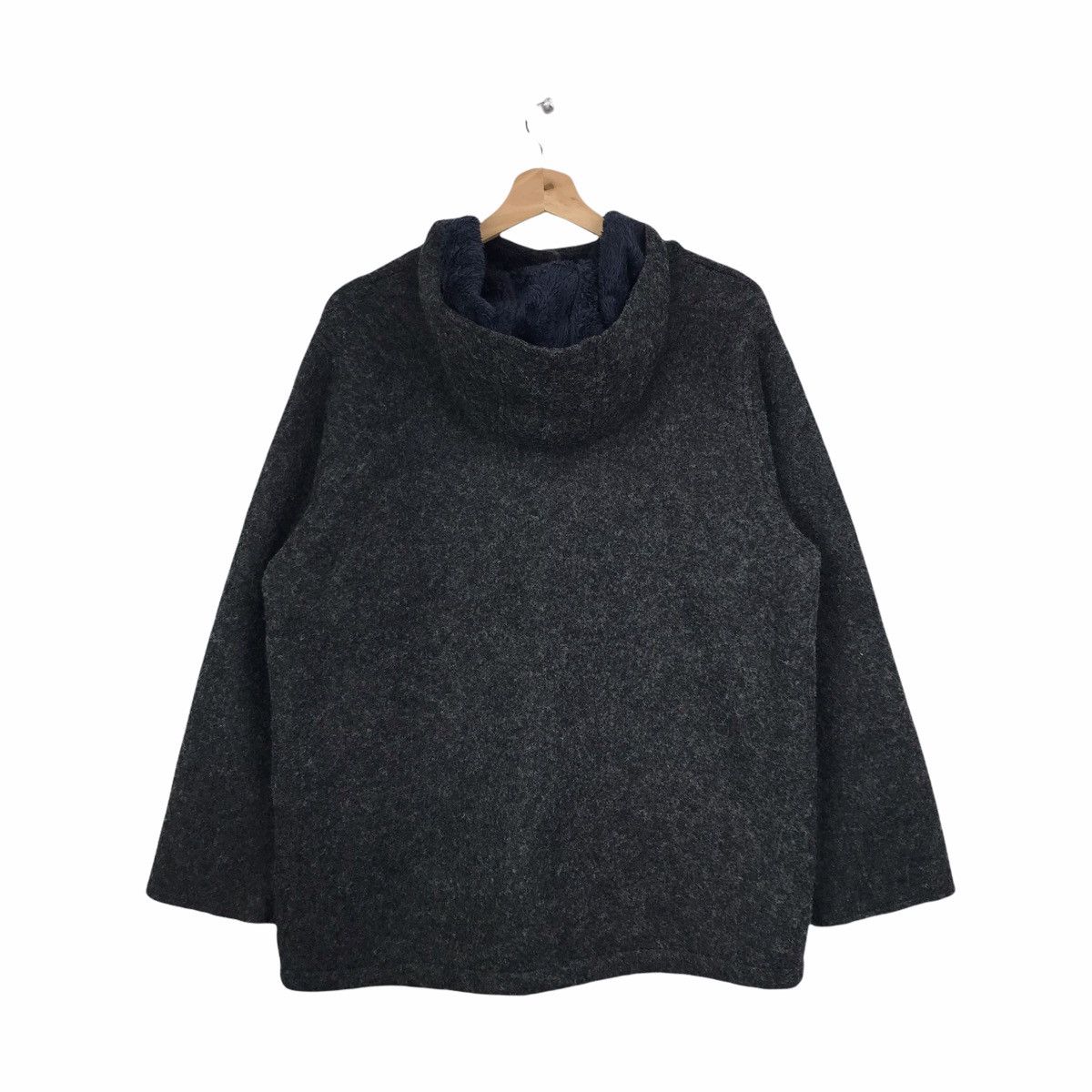 Japanese Brand GRACEFUL DAYS Japanese Brand Grey Wool Coat Size US XL / EU 56 / 4 - 2 Thumbnail