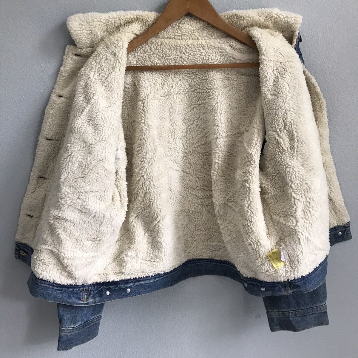 GU GU jeans soft wool lining jacket light blue denim Size L / US 10 / IT 46 - 6 Thumbnail
