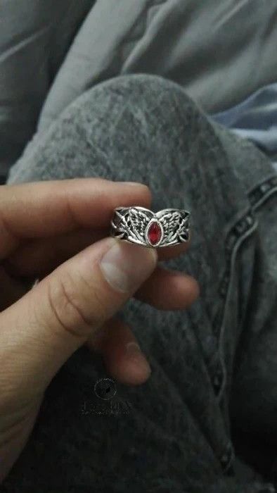 Jewelry Silver Color Angel Crystal Ring Size ONE SIZE - 3 Thumbnail