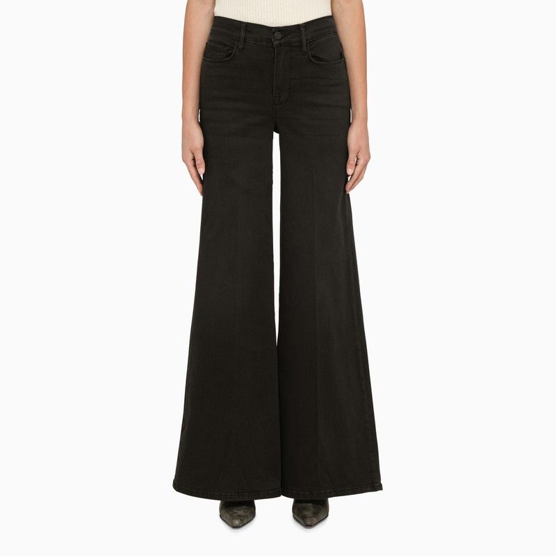 Frame Frame Black Denim Wide Jeans Grailed