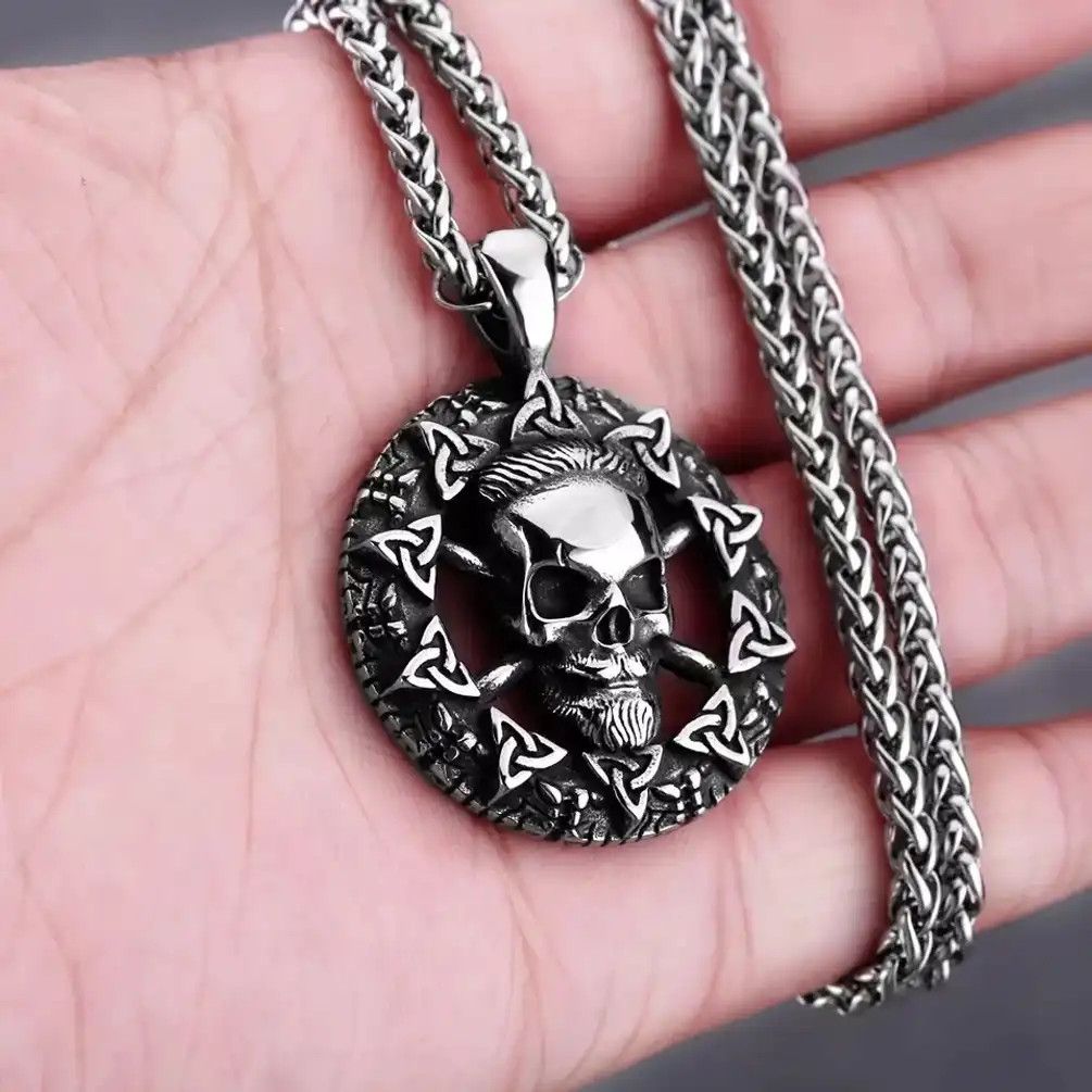 Jewelry Hip Hop Vintage Skull Pendant Necklace Size ONE SIZE - 1 Thumbnail