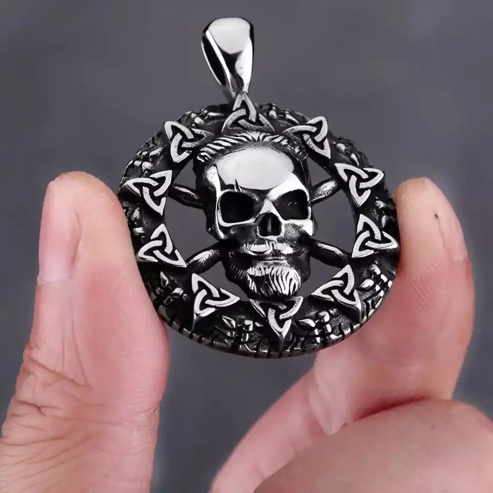 Jewelry Hip Hop Vintage Skull Pendant Necklace Size ONE SIZE - 2 Thumbnail