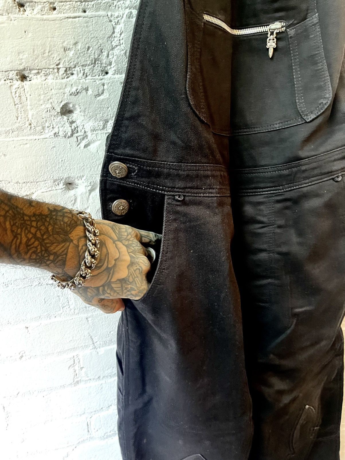 Chrome Hearts Chrome Hearts SZ34 Cargo Overalls Jumpsuit Jeans Size US 34 / EU 50 - 12 Thumbnail