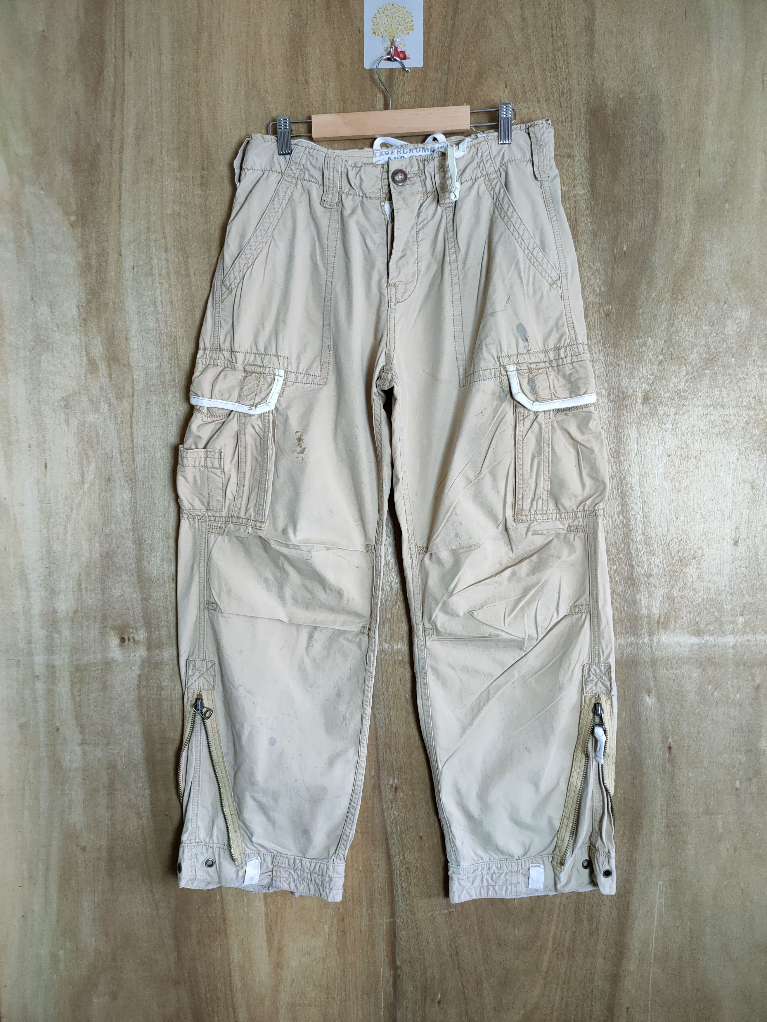 Abercrombie & Fitch ABERCROMBIE & FITCH FADED RUSTY CARGO PANTS Size US 30 / EU 46 - 1 Thumbnail