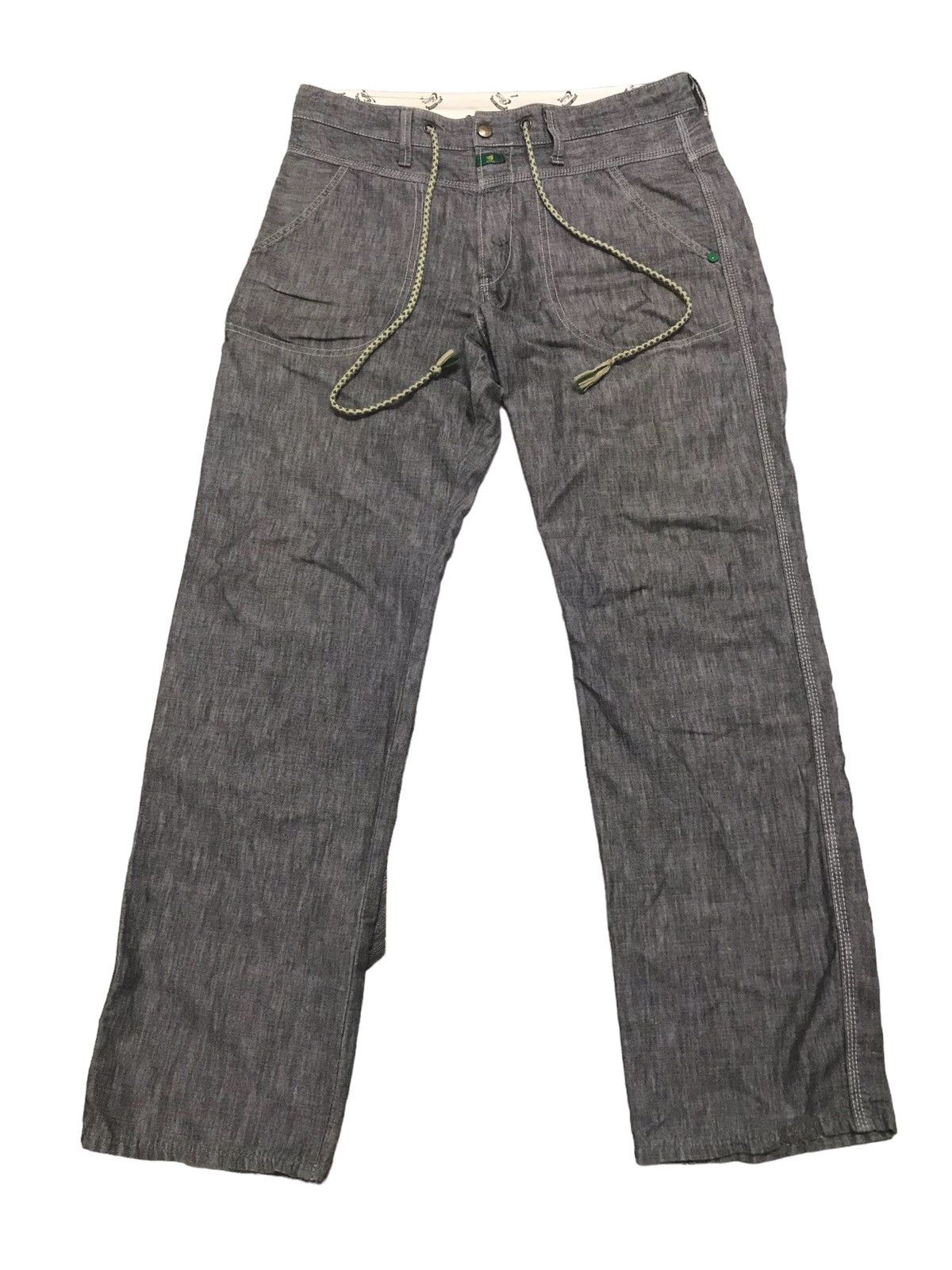 image of Archival Clothing x Edwin Company Limited Drawstring Pants in Dark Grey, Men's (Size 35)